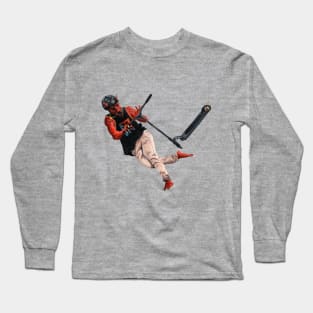 Kobold Kick Scooter Tricks Realistic Art Long Sleeve T-Shirt